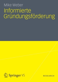 Cover image: Informierte Gründungsförderung 9783531185323