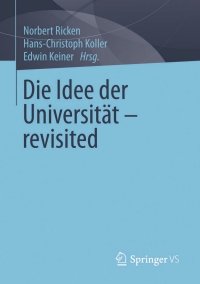 Cover image: Die Idee der Universität - revisited 9783531186368