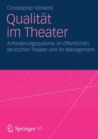 صورة الغلاف: Qualität im Theater 9783531186566
