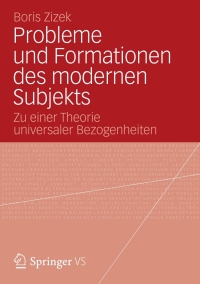 Cover image: Probleme und Formationen des modernen Subjekts 9783531192789