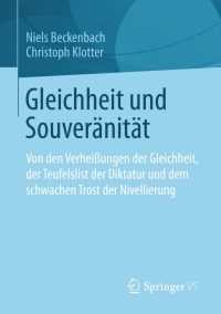 Cover image: Gleichheit und Souveränität 9783531192888