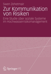 Imagen de portada: Zur Kommunikation von Risiken 9783531193113