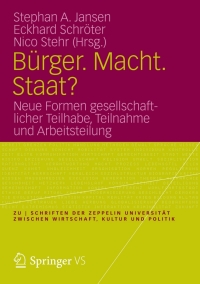 Cover image: Bürger. Macht. Staat? 1st edition 9783531193465