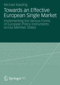 Omslagafbeelding: Towards an Effective European Single Market 9783531196831