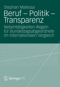 表紙画像: Beruf - Politik - Transparenz 9783531197401