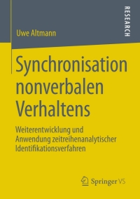 Cover image: Synchronisation nonverbalen Verhaltens 9783531198149