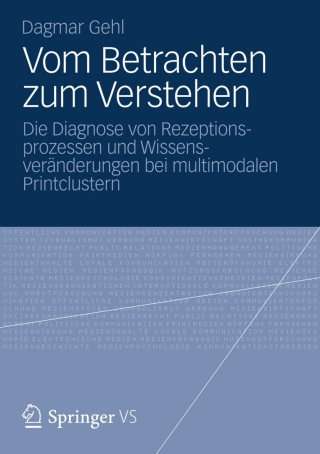 Imagen de portada: Vom Betrachten zum Verstehen 9783531198224