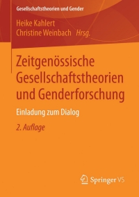 Titelbild: Zeitgenössische Gesellschaftstheorien und Genderforschung 2nd edition 9783531199368