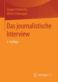 Omslagafbeelding: Das journalistische Interview 4th edition 9783531199979