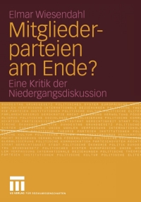 Cover image: Mitgliederparteien am Ende? 9783531143507