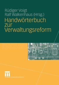 Titelbild: Handwörterbuch zur Verwaltungsreform 1st edition 9783531137568