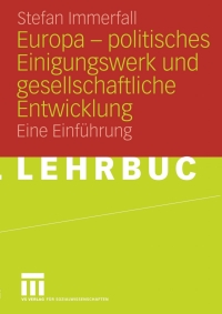 Cover image: Europa - politisches Einigungswerk und gesellschaftliche Entwicklung 9783531145365