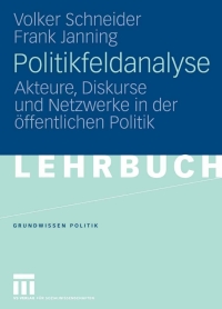 Cover image: Politikfeldanalyse 9783531145495