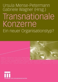 Imagen de portada: Transnationale Konzerne 1st edition 9783531147079