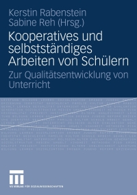 Cover image: Kooperatives und selbständiges Arbeiten von Schülern 9783531150956