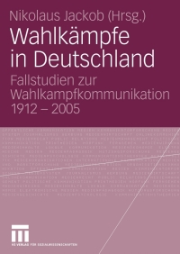 Cover image: Wahlkämpfe in Deutschland 9783531151618