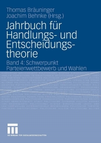 Imagen de portada: Jahrbuch für Handlungs- und Entscheidungstheorie 1st edition 9783531152028