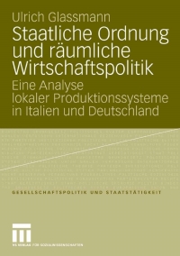 Omslagafbeelding: Staatliche Ordnung und räumliche Wirtschaftspolitik 9783531152233