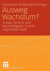 Cover image: Ausweg Wachstum? 1st edition 9783531153001