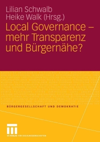 Cover image: Local Governance - mehr Transparenz und Bürgernähe? 9783531154671