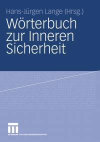 Immagine di copertina: Wörterbuch zur Inneren Sicherheit 1st edition 9783810036100