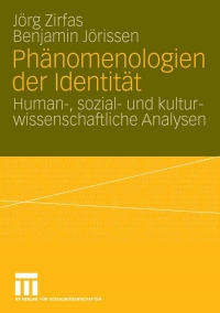 Imagen de portada: Phänomenologien der Identität 9783810040183