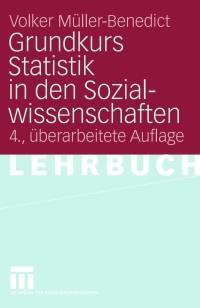 Omslagafbeelding: Grundkurs Statistik in den Sozialwissenschaften 4th edition 9783531155692