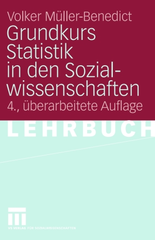 Imagen de portada: Grundkurs Statistik in den Sozialwissenschaften 4th edition 9783531155692