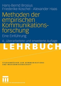 Imagen de portada: Methoden der empirischen Kommunikationsforschung 4th edition 9783531153902