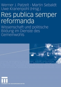 Cover image: Res publica semper reformanda 1st edition 9783531153933