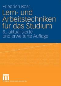 Cover image: Lern- und Arbeitstechniken für das Studium 5th edition 9783531344546