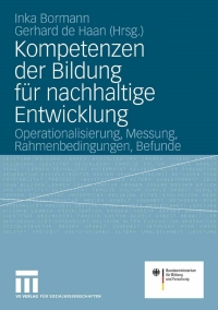 Omslagafbeelding: Kompetenzen der Bildung für nachhaltige Entwicklung 1st edition 9783531155296