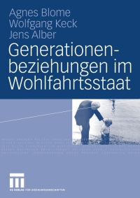 Imagen de portada: Generationenbeziehungen im Wohlfahrtsstaat 9783531156606