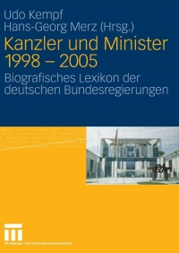 Imagen de portada: Kanzler und Minister 1998 - 2005 1st edition 9783531146058