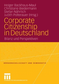 Imagen de portada: Corporate Citizenship in Deutschland 1st edition 9783531159591