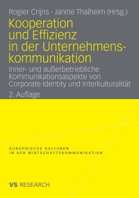 Cover image: Kooperation und Effizienz in der Unternehmenskommunikation 2nd edition 9783531159959