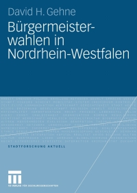 Cover image: Bürgermeisterwahlen in Nordrhein-Westfalen 9783531157566