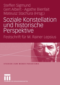 Cover image: Soziale Konstellation und historische Perspektive 1st edition 9783531158525