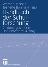 Cover image: Handbuch der Schulforschung 2nd edition 9783531152547