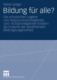 Cover image: Bildung für alle? 9783531160474