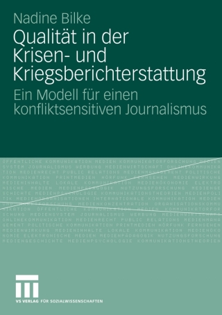 Cover image: Qualität in der Krisen- und Kriegsberichterstattung 9783531161075