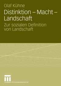 Cover image: Distinktion - Macht - Landschaft 9783531162133