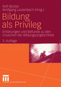 Cover image: Bildung als Privileg 3rd edition 9783531161167