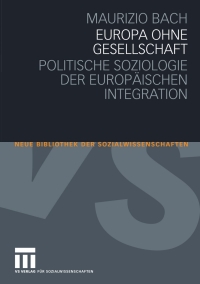 Cover image: Europa ohne Gesellschaft 9783531147284