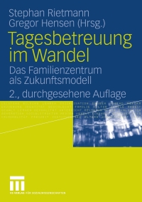 Cover image: Tagesbetreuung im Wandel 2nd edition 9783531163789