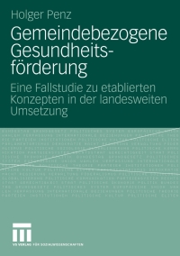 Imagen de portada: Gemeindebezogene Gesundheitsförderung 9783531160627