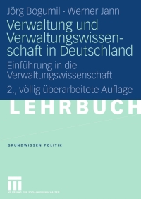 Cover image: Verwaltung und Verwaltungswissenschaft in Deutschland 2nd edition 9783531161723