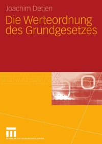 Cover image: Die Werteordnung des Grundgesetzes 9783531198828