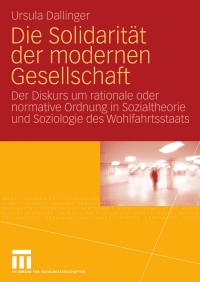 Cover image: Die Solidarität der modernen Gesellschaft 9783531165530