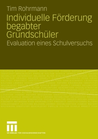 Cover image: Individuelle Förderung begabter Grundschüler 9783531167565